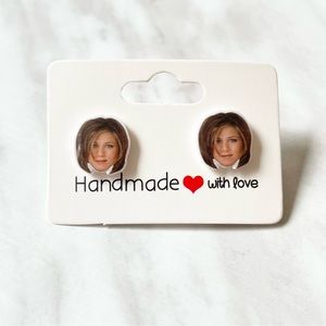 🎉 New Handmade Friends Rachel Green face earrings set